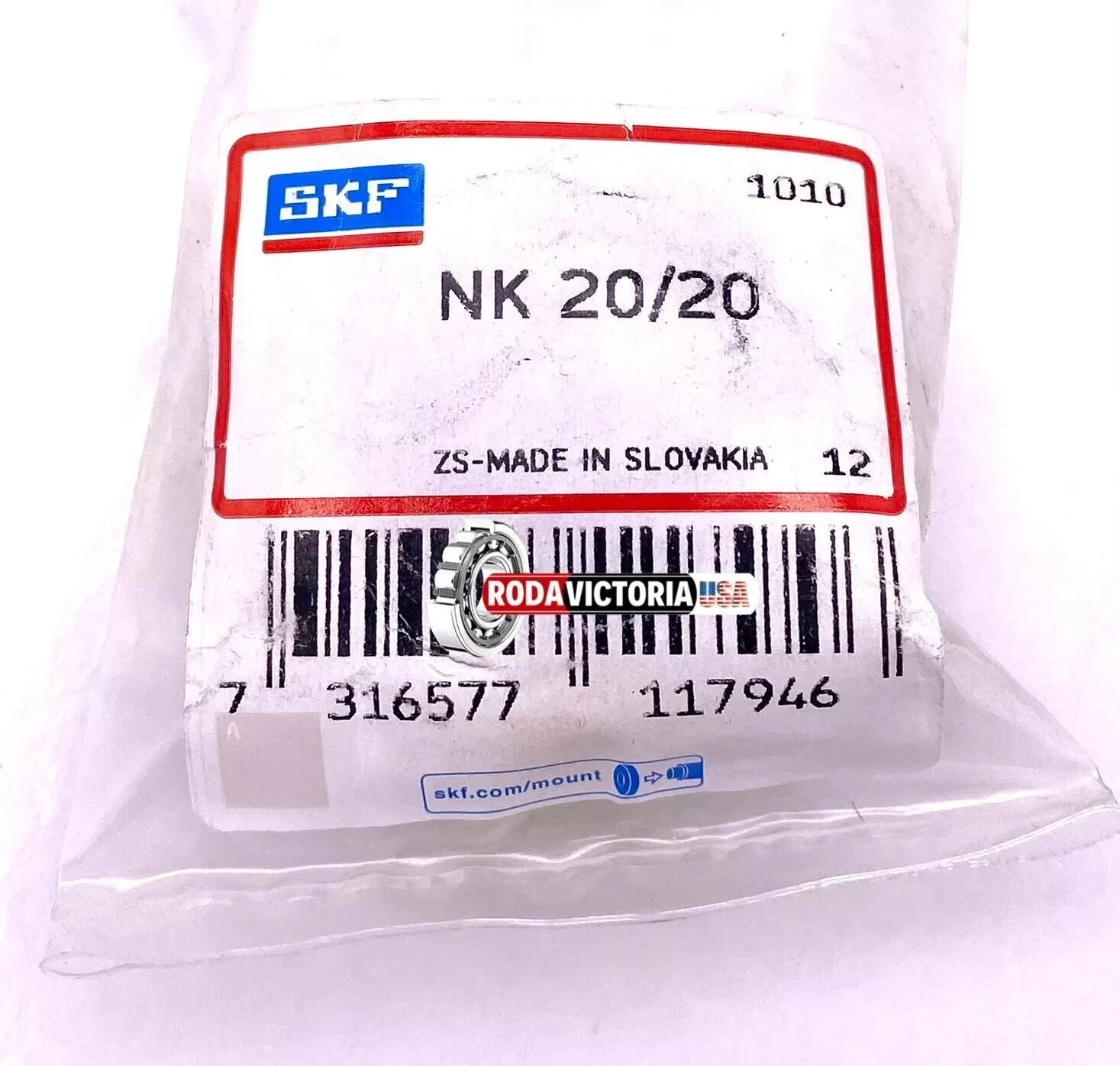 SKF NK20/20 Needle Roller Bearing and Cage Assembly 20x28x20 mm - Image 2