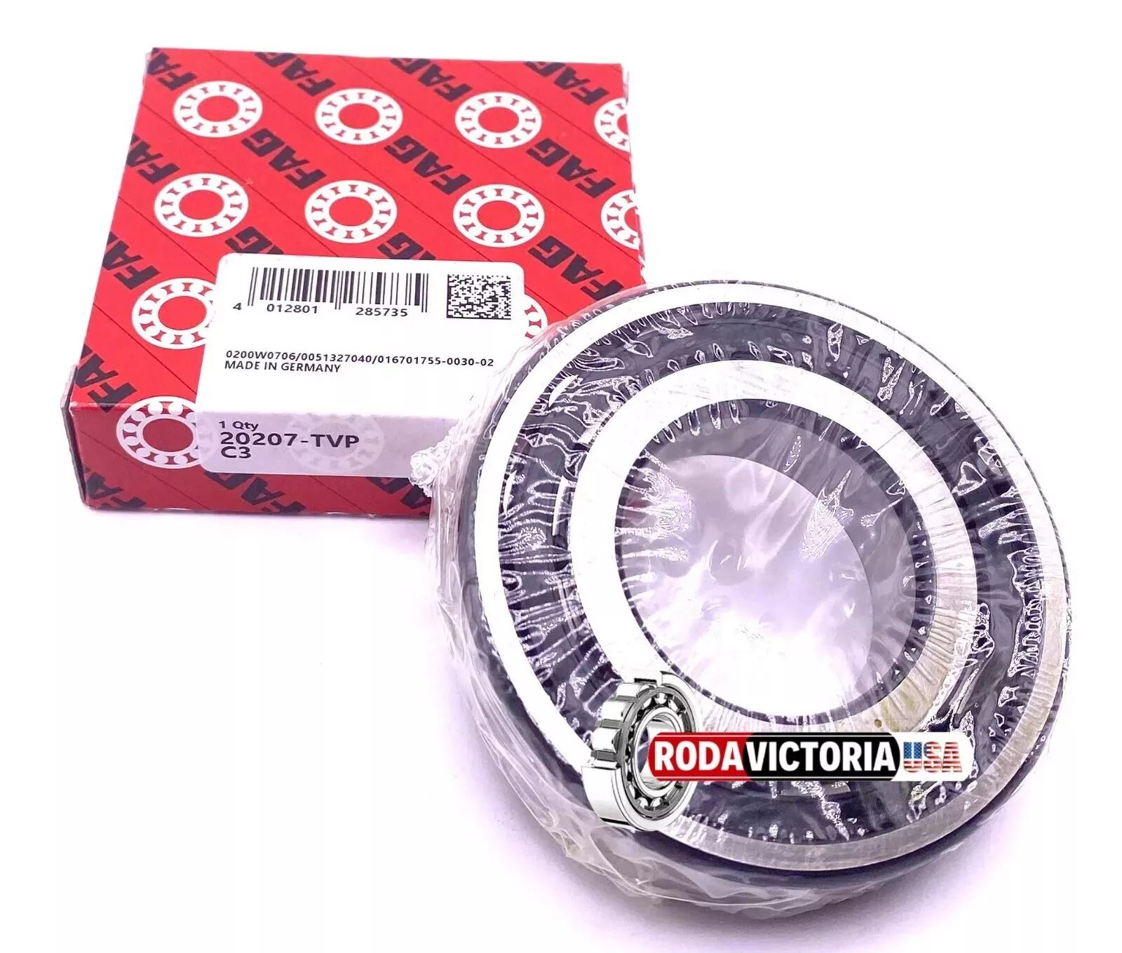 FAG Germany 20207 TVP C3 Barrel Roller Bearing 35x72x17 mm
