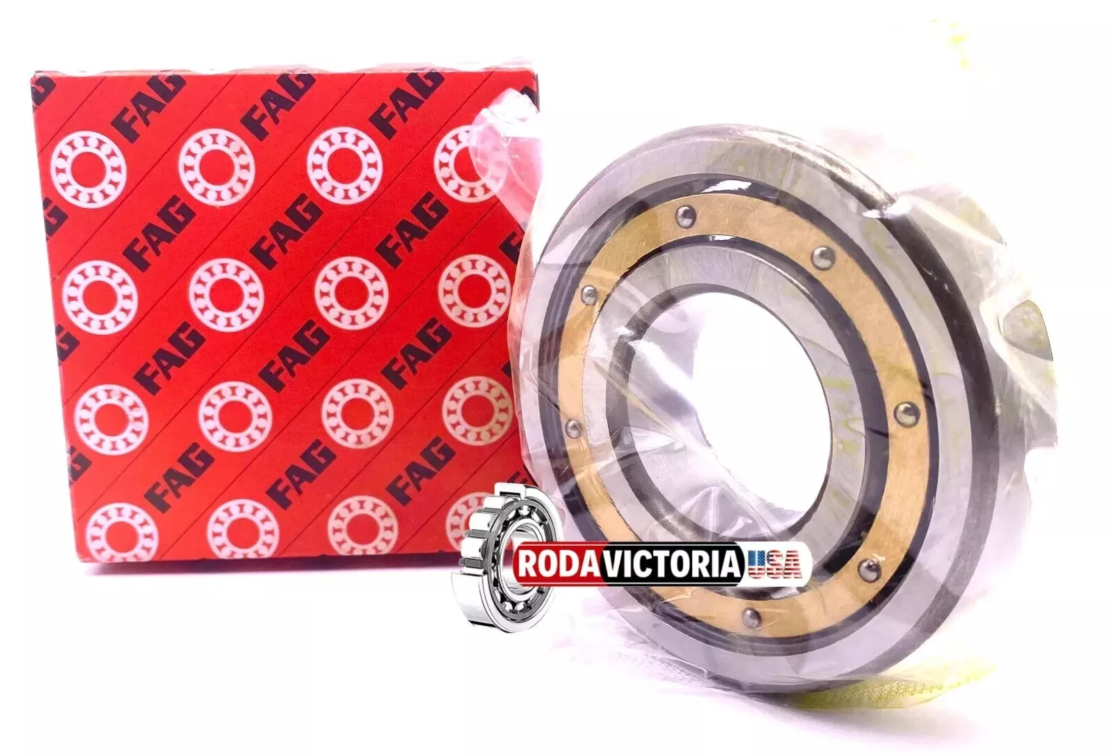 FAG 6307 M C3 DEEP GROOVE BALL BEARING, BRASS CAGE 35x80x21mm - Image 3