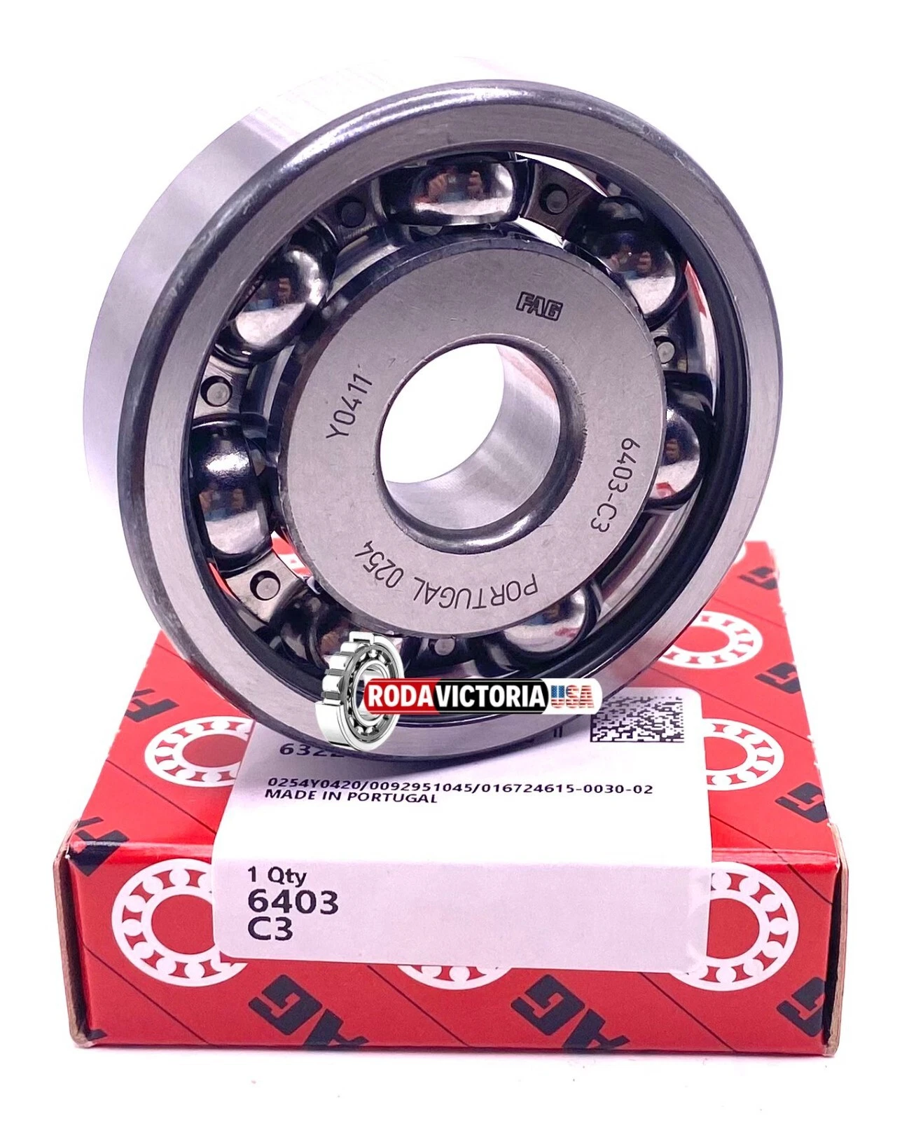 FAG 6403 C3 Deep Groove Radial Bearing, Open, No Seals 17x62x17 mm - Image 4
