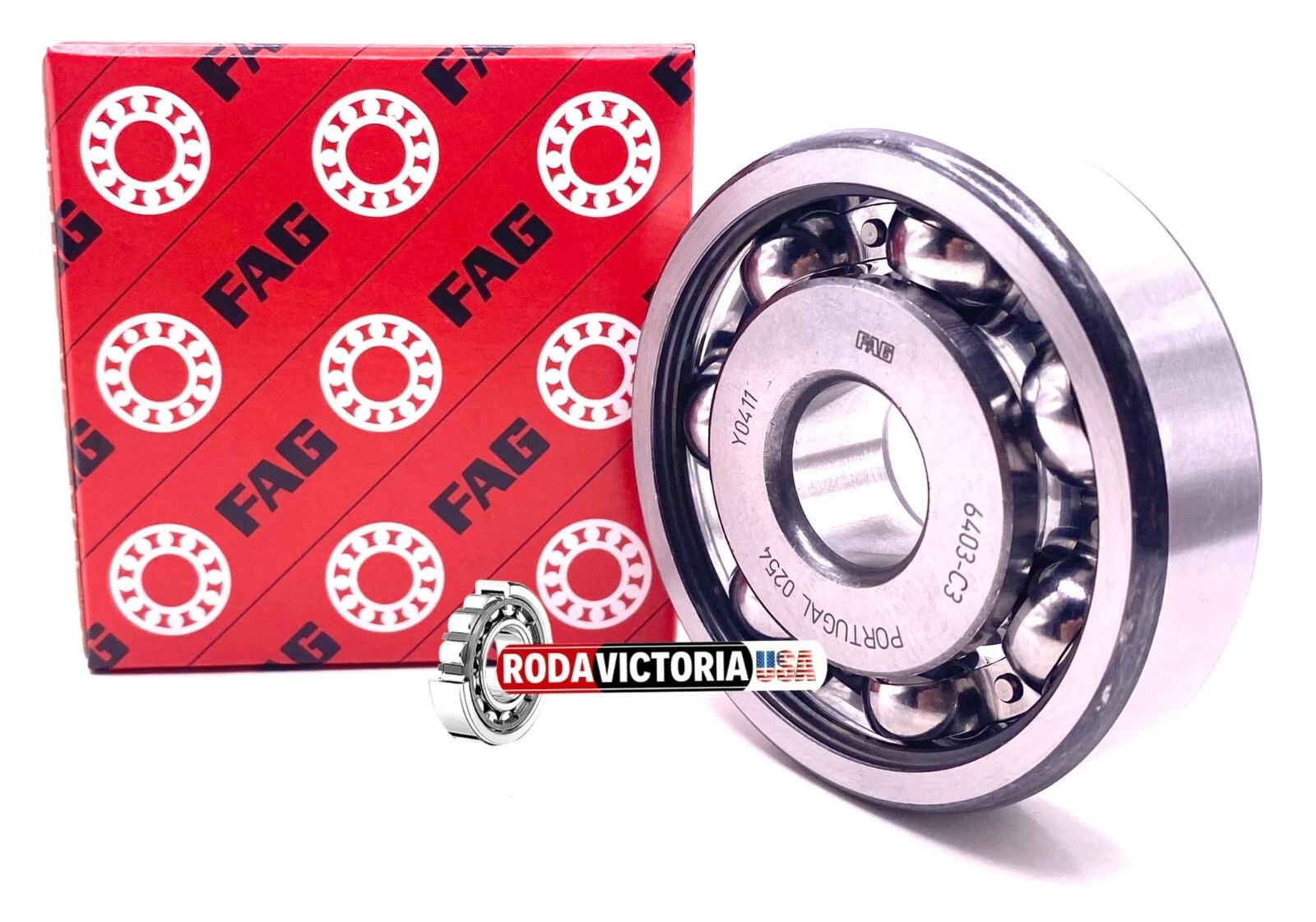 FAG 6403 C3 Deep Groove Radial Bearing, Open, No Seals 17x62x17 mm - Image 3