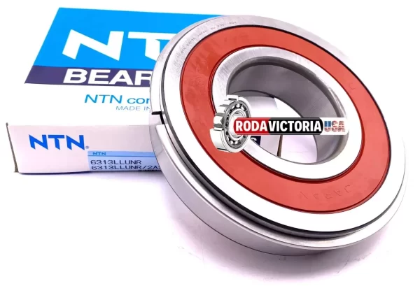 NTN Japan 6313 LLU NR Ball Bearing, Rubber Seal + Snap Ring 65x140x33 mm