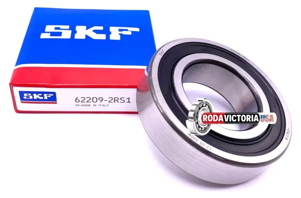 SKF 62209 2RS Deep Groove Ball Bearing, Rubber Sealed 45x85x23 mm