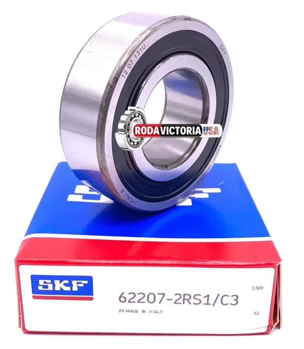 SKF 62207 2RS1 C3 Deep Groove Ball Bearing, Rubber Sealed 35x72x23 mm