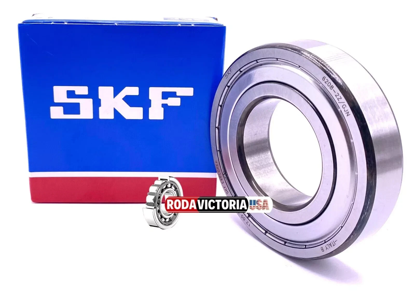 SKF Italy 6208 ZZ GJN Deep Groove Ball Bearing, Metal Shielded 40x80x18 mm