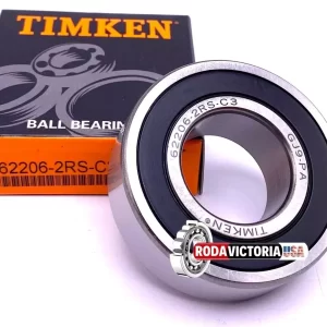 TIMKEN 62206 2RS C3 Deep Groove Ball Bearing, Rubber Sealed 30x62x20 mm