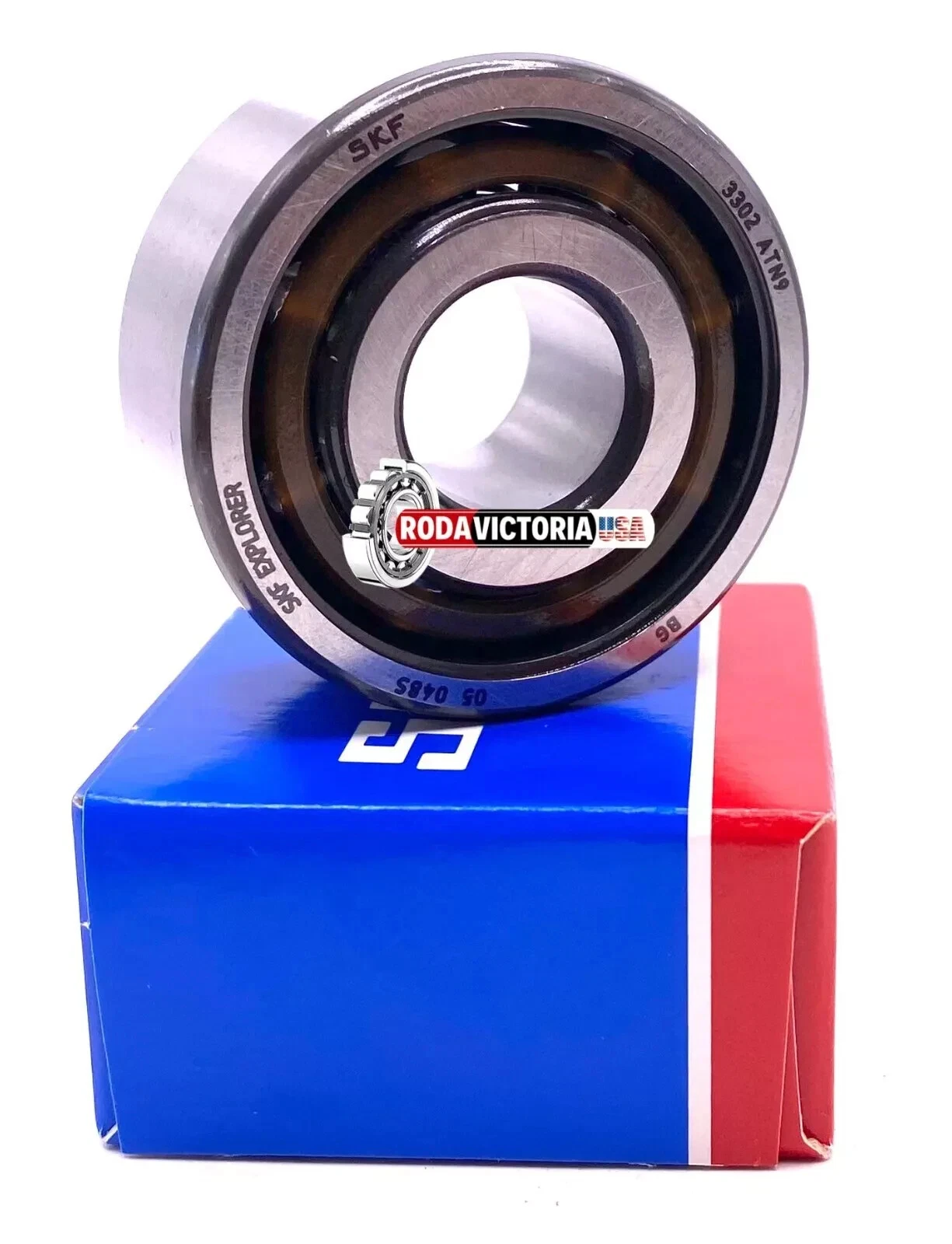 SKF 3302 ATN9 Angular Contact Ball Bearing. Open, No Seals 15x42x19 mm - Image 4