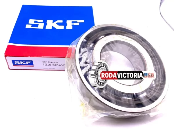 SKF 7316 BEGAP Angular Contact Ball Bearing, Brass Cage 80x170x39 mm