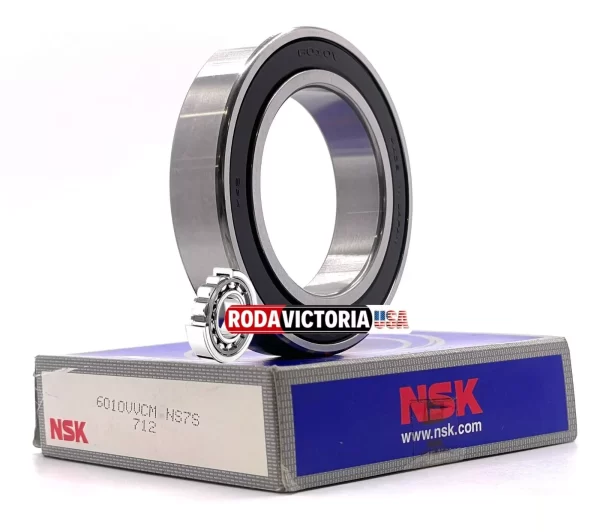 NSK 6010 VV C3 Ball Bearing, Rubber Sealed Non Contact Seals 50x80x16 mm - Image 2