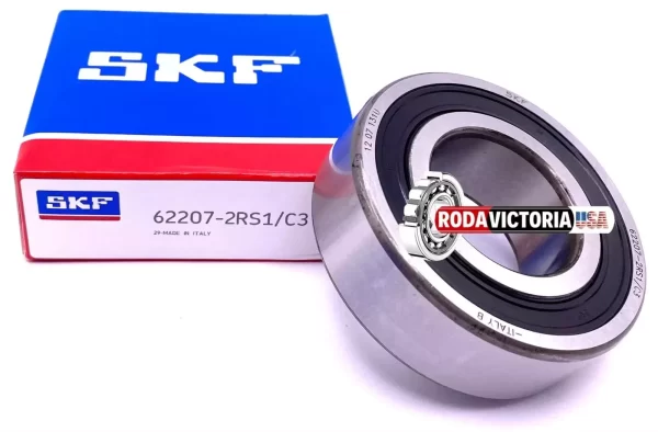 SKF 62207 2RS1 C3 Deep Groove Ball Bearing, Rubber Sealed 35x72x23 mm - Image 2