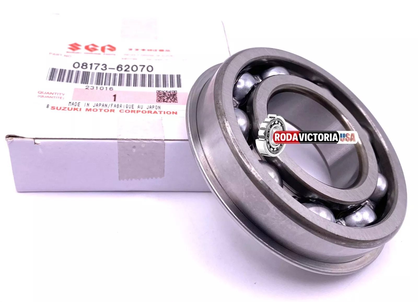 Suzuki Ball Bearing 08173-62070 with Snap Ring NSK 6207 NR 35x72x17 mm - Image 2