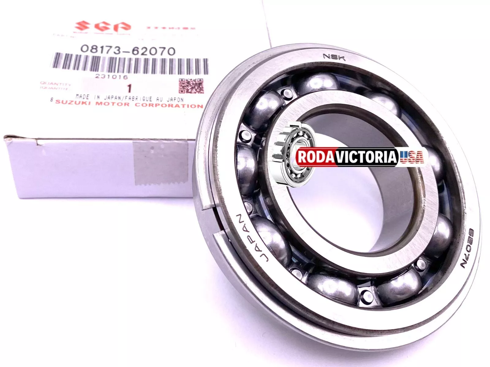 Suzuki Ball Bearing 08173-62070 with Snap Ring NSK 6207 NR 35x72x17 mm