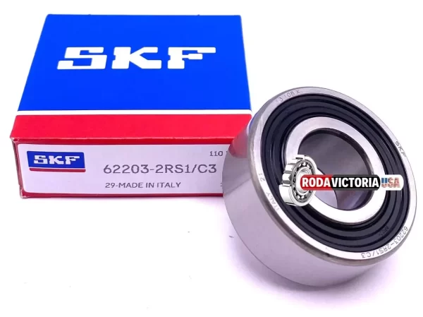 SKF 62203 2RS1 C3 Deep Groove Ball Bearing, Rubber Sealed 17x40x16 mm - Image 2