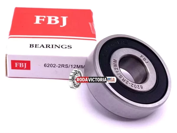 FBJ 6202 / 12 2RS BALL BEARING, RUBBER SEALED SPECIAL BORE 12mm 12x35x11 mm