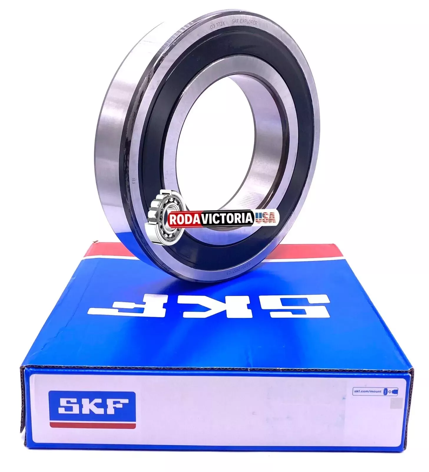 SKF 6220 2RS Deep Groove Ball Bearing, Rubber Sealed 100x180x34 mm - Image 3