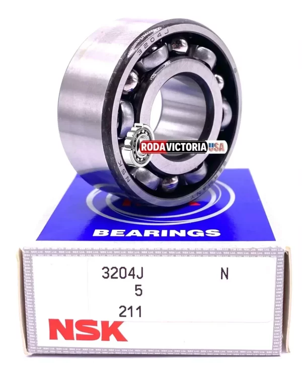 NSK 3204 J Angular Contact Ball Bearing, Open Type, No Seals 5204 20x47x20.6 mm - Image 3