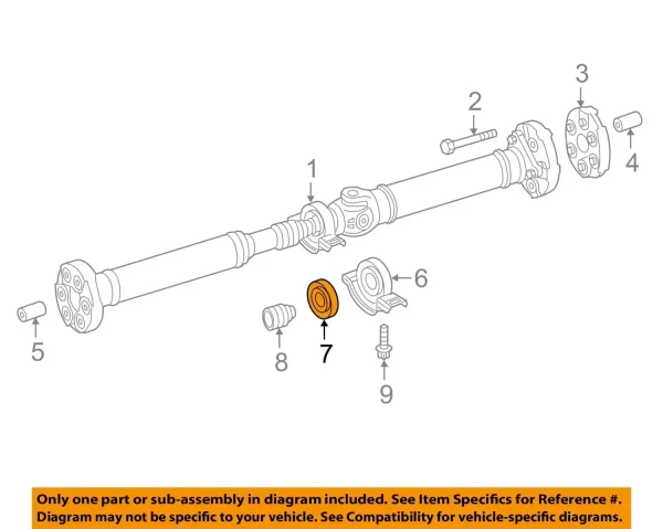 PFI 6006 2RS d32 C3 Rear-Center Bearing for MERCEDES OEM 07-17 S550 0089815125 - Image 2