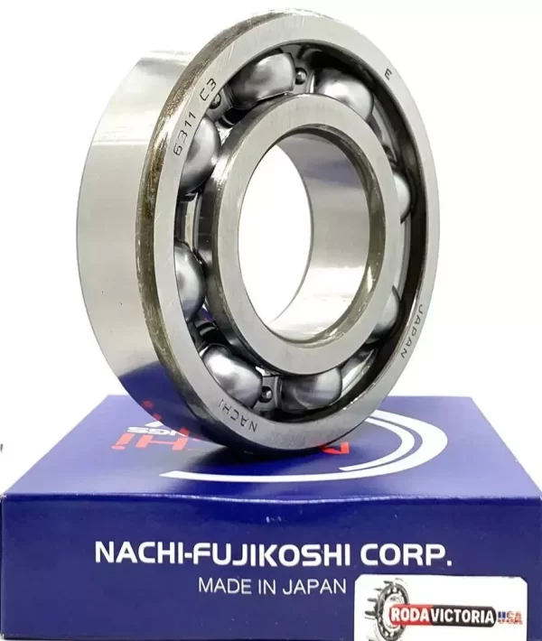 NACHI 6311 Deep Groove Ball Bearing, Open Type, No Seals 55x120x29 mm - Image 3