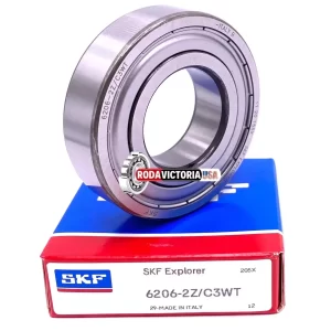 SKF Italy 6206 ZZ C3 WT Deep Groove Ball Bearing, Metal Shielded 6206 2Z C3WT30x
