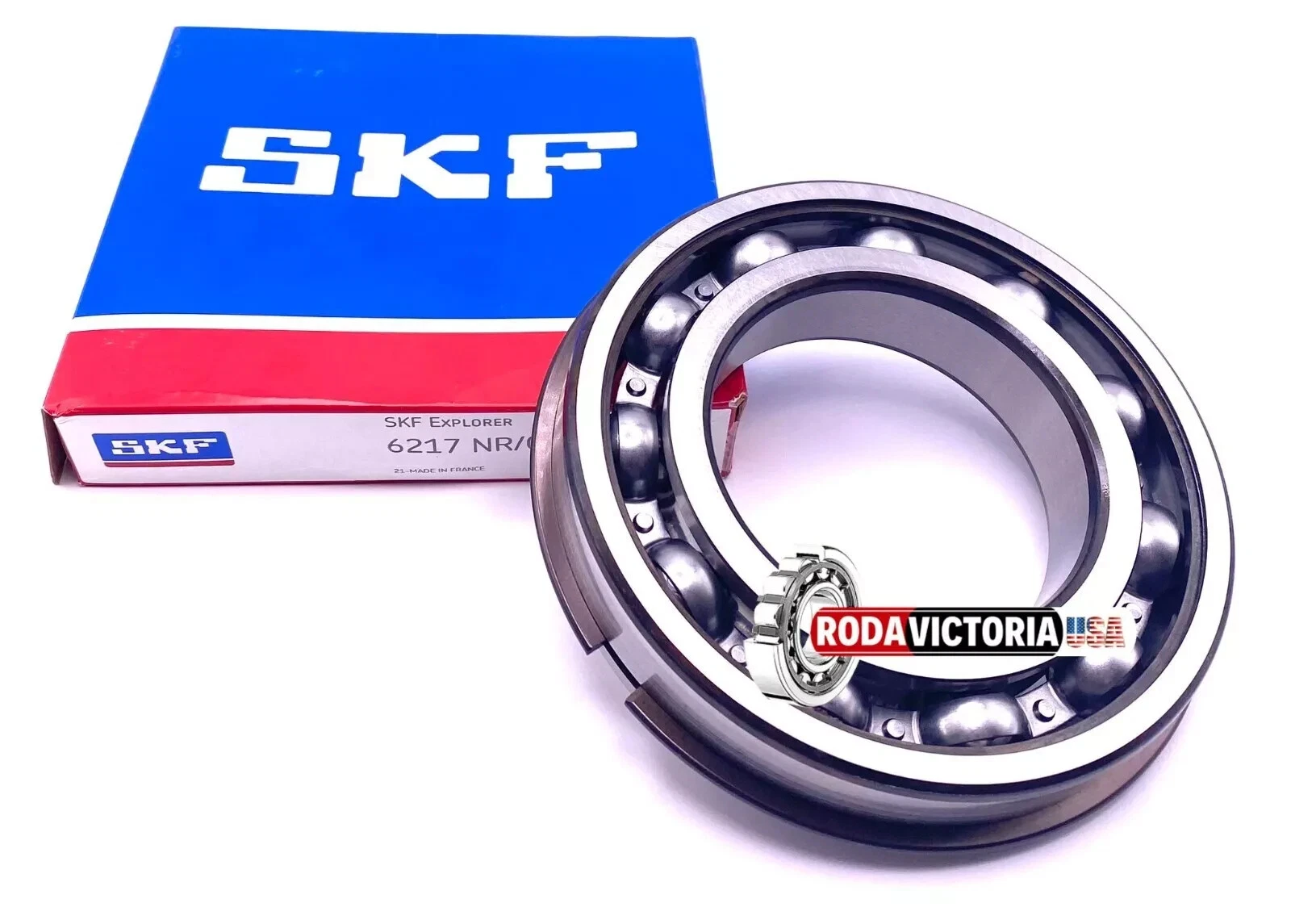 SKF 6217 NR C3 Deep Groove Ball Bearing Open type + Snap Ring 85x150x28 mm - Image 3