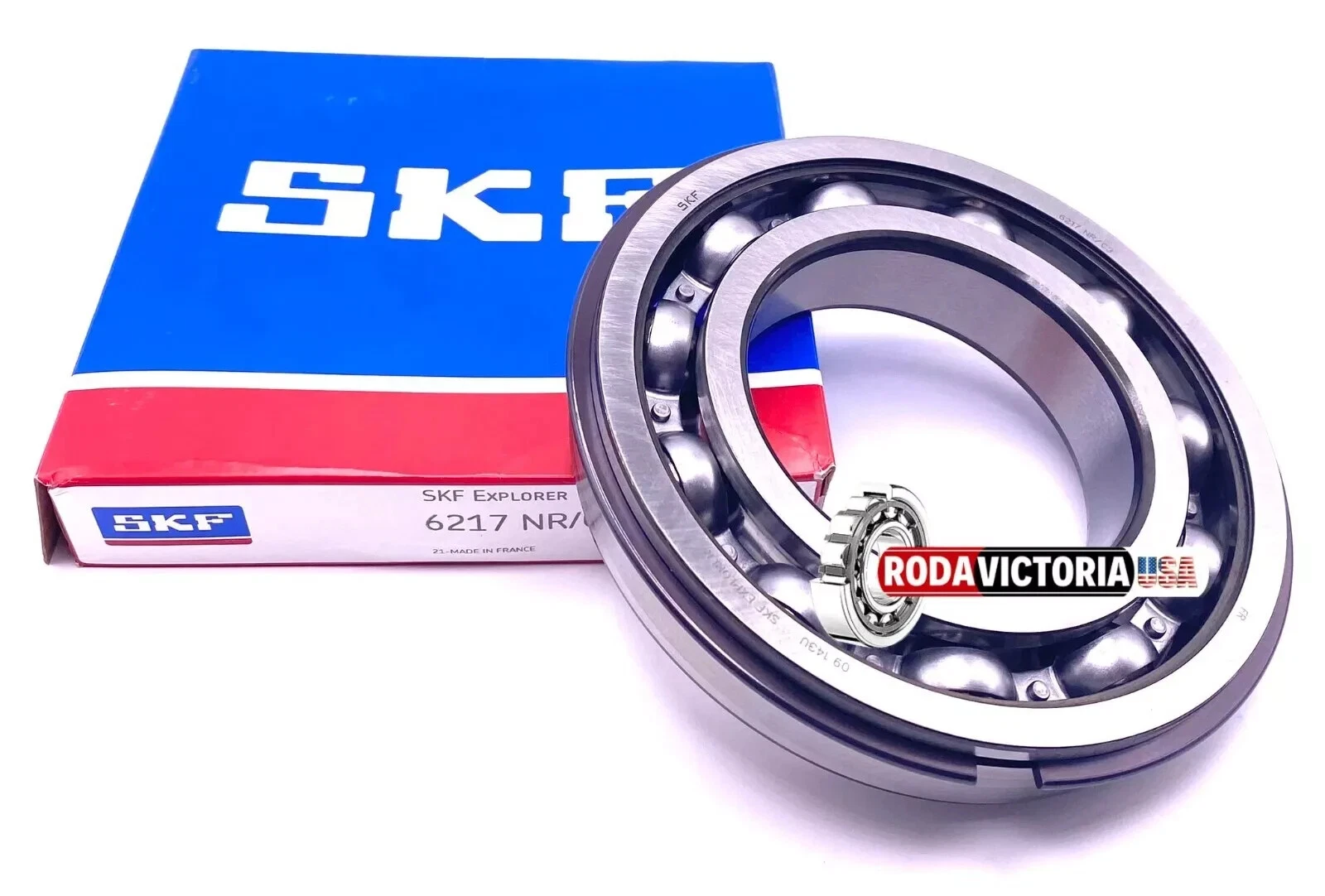 SKF 6217 NR C3 Deep Groove Ball Bearing Open type + Snap Ring 85x150x28 mm - Image 2