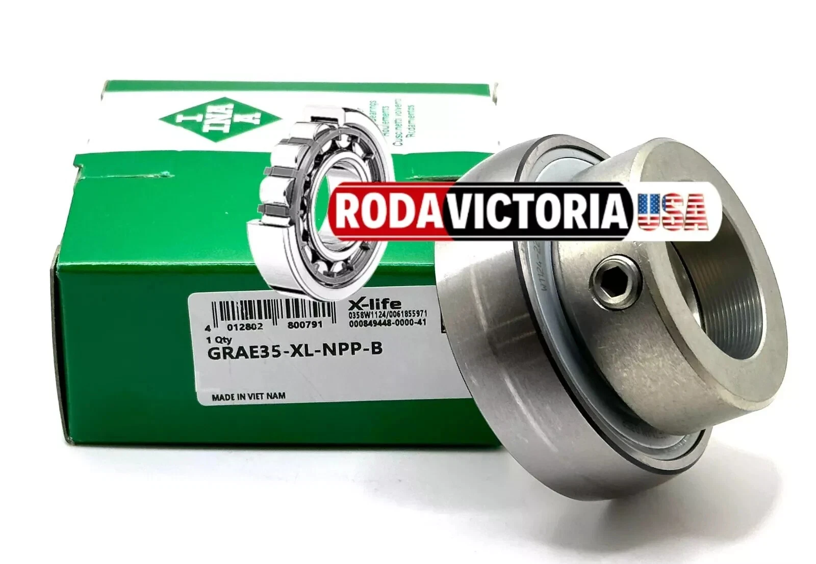 INA GRAE35 NPPB B FA107 Insert Ball Bearing + Locking Collar YET207 35x72x39 mm